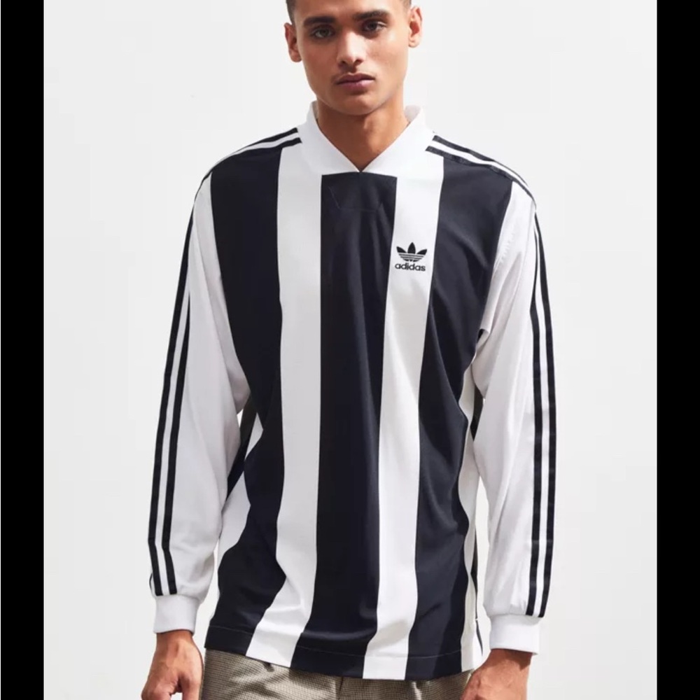 Adidas Men's Bold Black and White Jersey Green Back